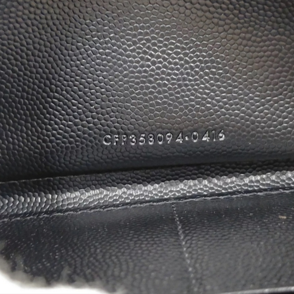YSL Saint Laurent Long Wallet  Black Caviar Leather/ Preloved - Picture 8 of 10